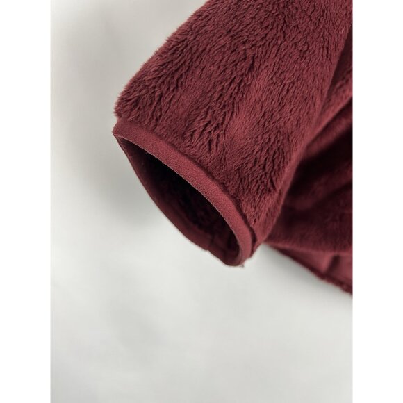 The North Face Women’s XL Osito Fuzzy Full Zip Fleece Jacket Solid Maroon - Picture 10 of 14
